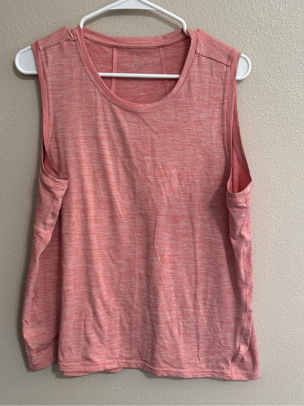 Danskin Heathered Coral Pink Sleeveless Tank